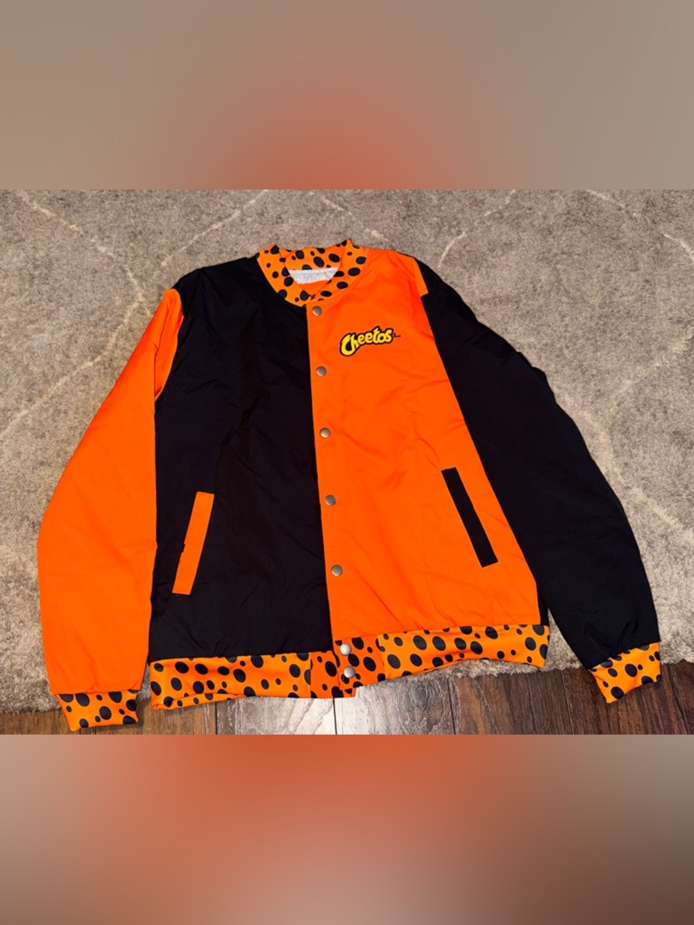Cheetos Orange & Black Varsity Bomber Jacket RARE PROMO